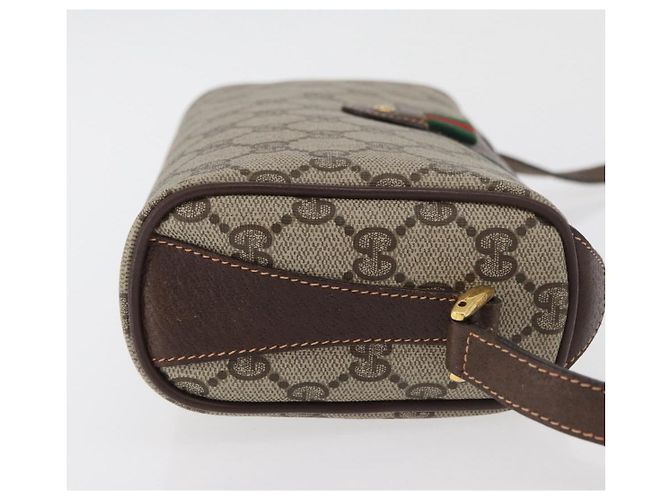 Borsa Sherry Line GG Supreme Web di GUCCI in PVC beige e oro 89 02 018 Auth 176741 D'oro - vista 3