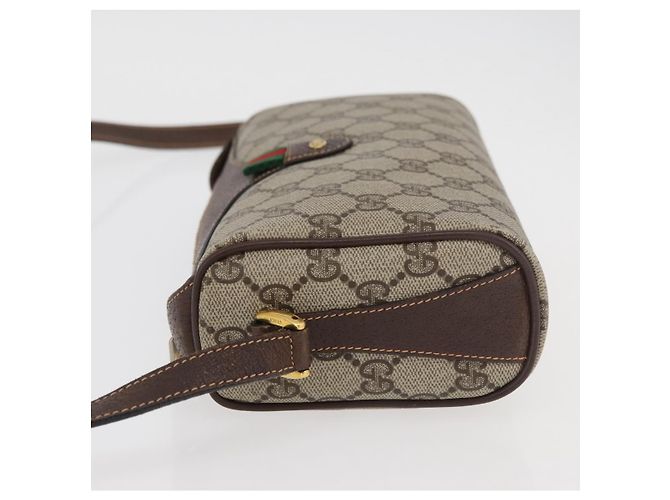 Borsa Sherry Line GG Supreme Web di GUCCI in PVC beige e oro 89 02 018 Auth 176741 D'oro - vista 4