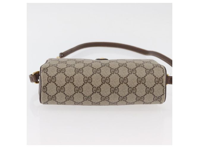 Borsa Sherry Line GG Supreme Web di GUCCI in PVC beige e oro 89 02 018 Auth 176741 D'oro - vista 5