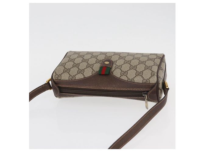 Borsa Sherry Line GG Supreme Web di GUCCI in PVC beige e oro 89 02 018 Auth 176741 D'oro - vista 6