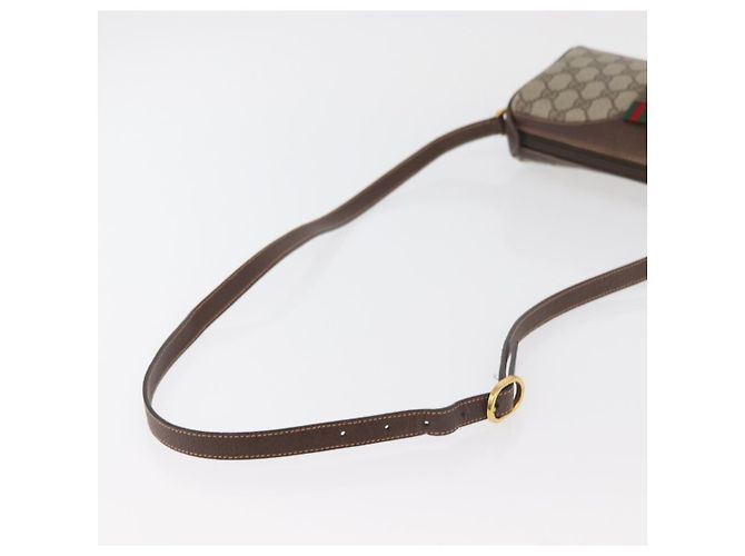 Borsa Sherry Line GG Supreme Web di GUCCI in PVC beige e oro 89 02 018 Auth 176741 D'oro - vista 7