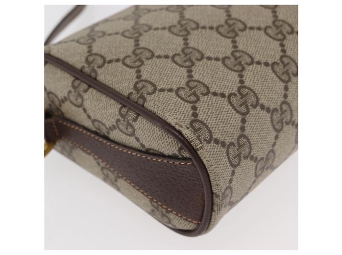 Borsa Sherry Line GG Supreme Web di GUCCI in PVC beige e oro 89 02 018 Auth 176741 D'oro - vista 9