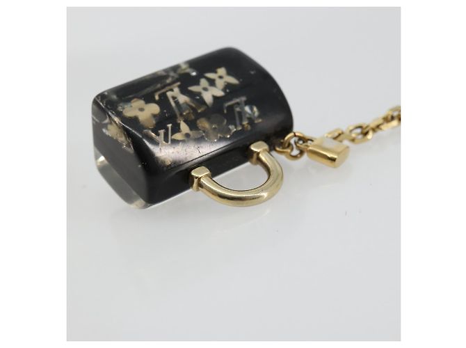 LOUIS VUITTON Portachiavi Speedy Unclusion Nero M65444 Auth BA12314 D'oro - vista 14