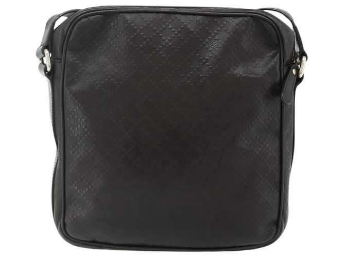 Borsa a Spalla GUCCI Diamante in Pelle Marrone Scuro Argento 201448 Auth BA12291A - vista 2
