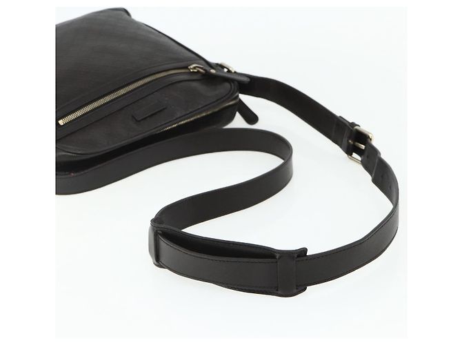 Borsa a Spalla GUCCI Diamante in Pelle Marrone Scuro Argento 201448 Auth BA12291A - vista 7