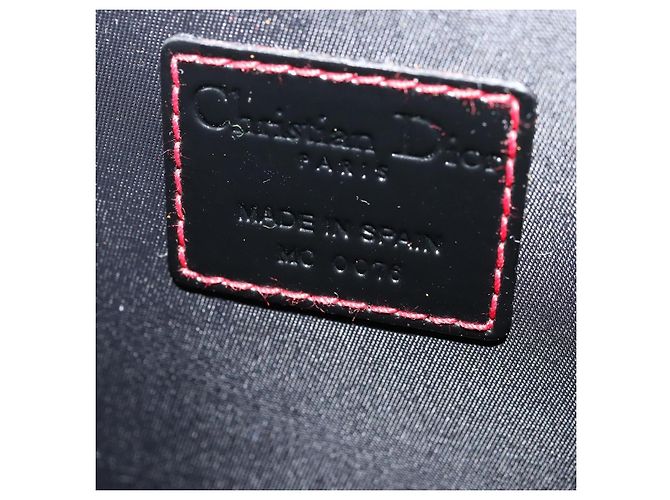 Pochette Vanity Christian Dior in Nylon Nero Argento Auth ep14195 - vista 11