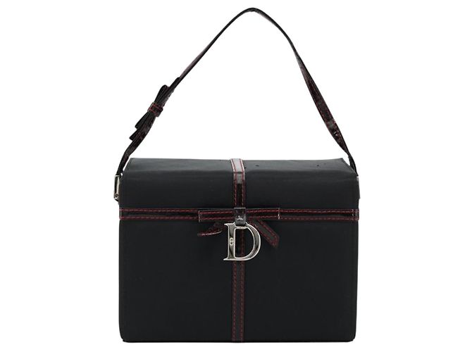 Pochette Vanity Christian Dior in Nylon Nero Argento Auth ep14195 - vista 13