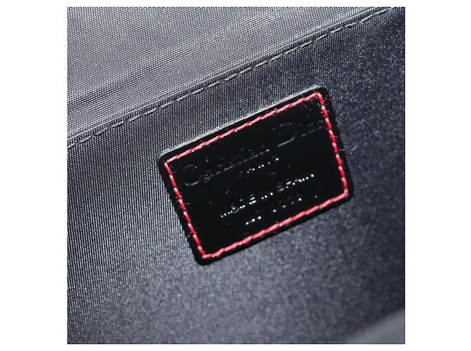 Pochette Vanity Christian Dior in Nylon Nero Argento Auth ep14195 - vista 19