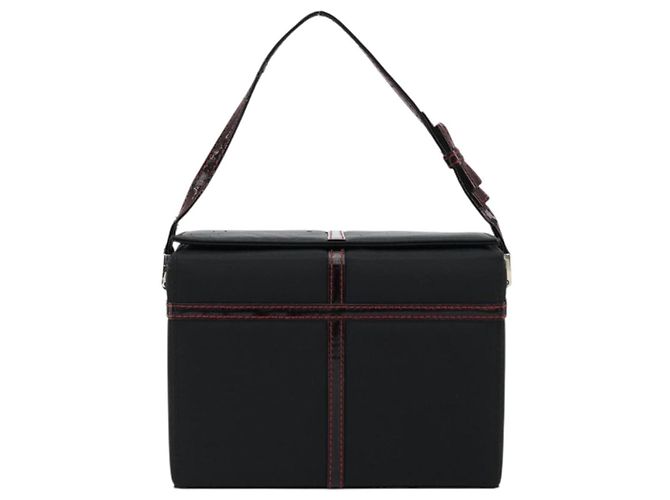 Pochette Vanity Christian Dior in Nylon Nero Argento Auth ep14195 - vista 2