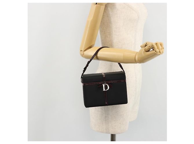Pochette Vanity Christian Dior in Nylon Nero Argento Auth ep14195 - vista 22