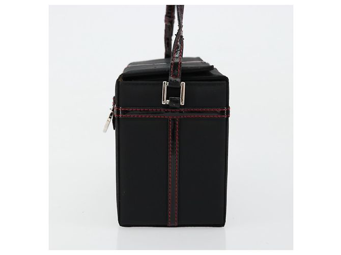 Pochette Vanity Christian Dior in Nylon Nero Argento Auth ep14195 - vista 3