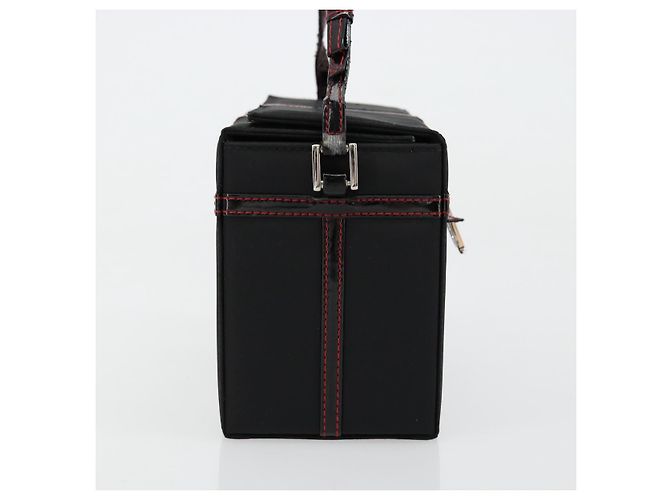 Pochette Vanity Christian Dior in Nylon Nero Argento Auth ep14195 - vista 4