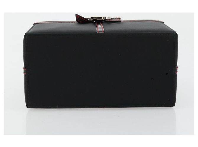 Pochette Vanity Christian Dior in Nylon Nero Argento Auth ep14195 - vista 5