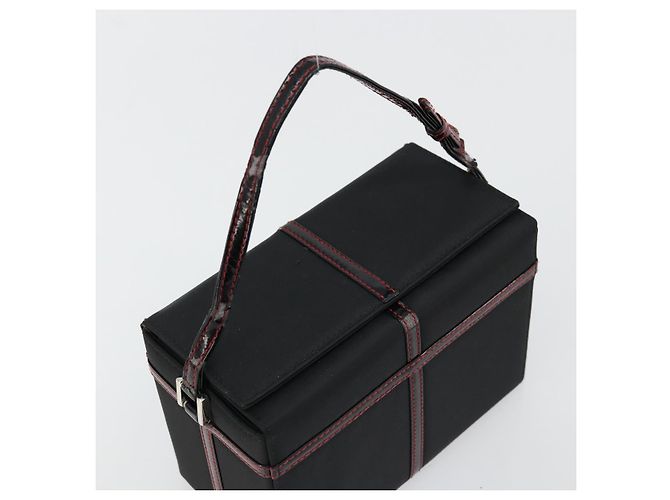 Pochette Vanity Christian Dior in Nylon Nero Argento Auth ep14195 - vista 6
