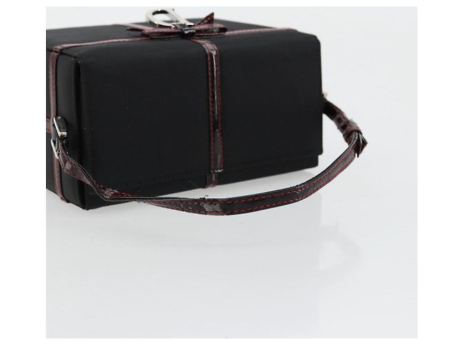 Pochette Vanity Christian Dior in Nylon Nero Argento Auth ep14195 - vista 7