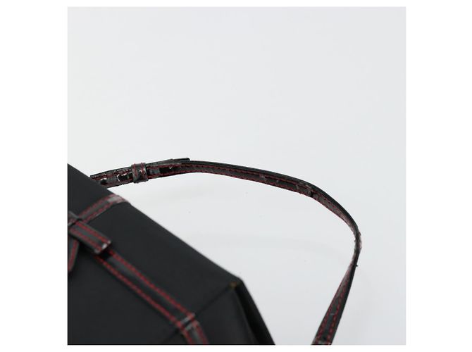 Pochette Vanity Christian Dior in Nylon Nero Argento Auth ep14195 - vista 8