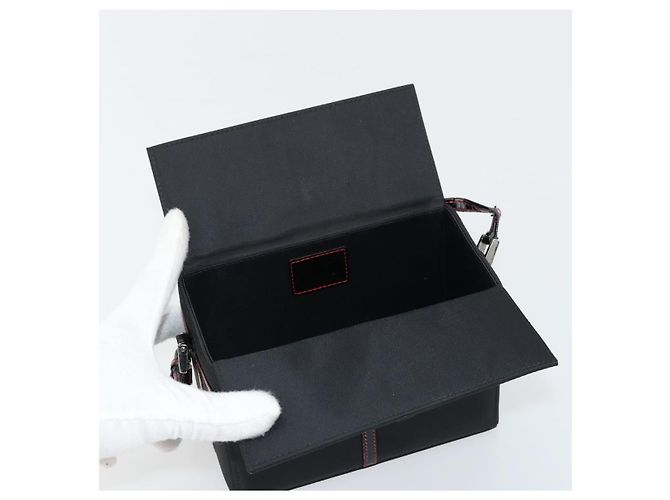 Pochette Vanity Christian Dior in Nylon Nero Argento Auth ep14195 - vista 9