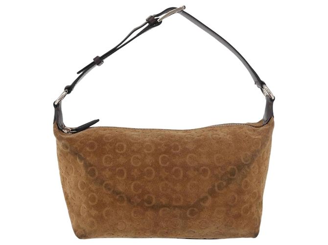 Céline CELINE C Macadam Canvas Handtasche aus Wildleder in Braun mit Silber authentisch 176369 - Ansicht 13