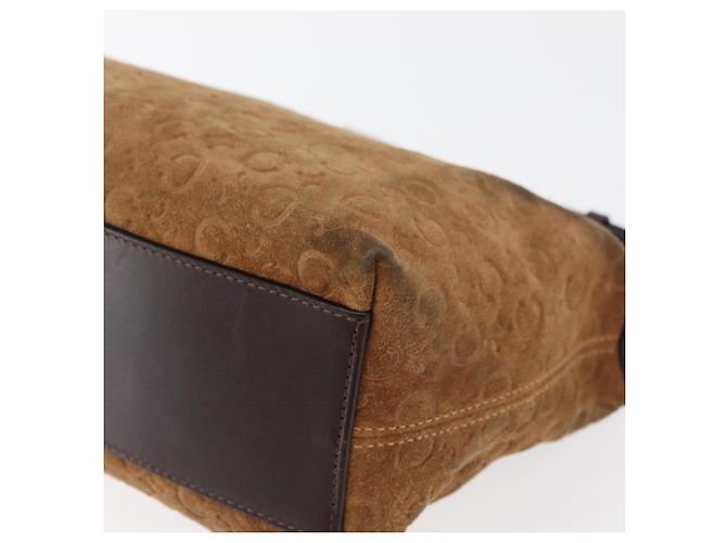 Céline CELINE C Macadam Canvas Handtasche aus Wildleder in Braun mit Silber authentisch 176369 - Ansicht 14