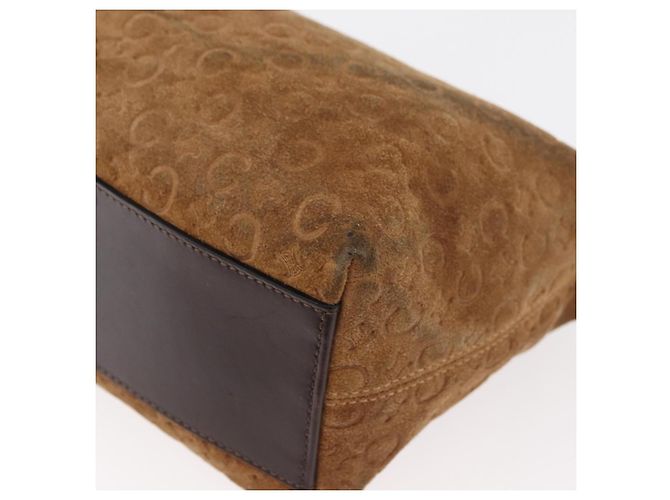 Céline CELINE C Macadam Canvas Handtasche aus Wildleder in Braun mit Silber authentisch 176369 - Ansicht 16