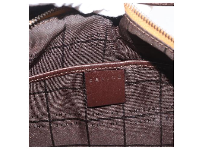 Céline CELINE C Macadam Canvas Handtasche aus Wildleder in Braun mit Silber authentisch 176369 - Ansicht 17