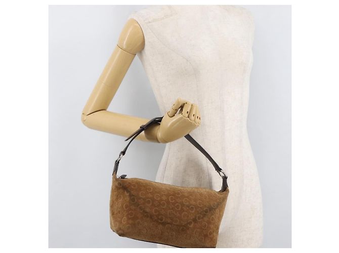 Céline CELINE C Macadam Canvas Handtasche aus Wildleder in Braun mit Silber authentisch 176369 - Ansicht 21