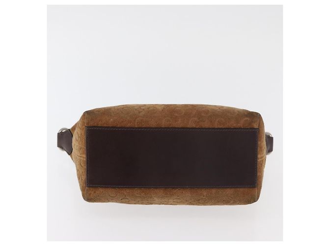 Céline CELINE C Macadam Canvas Handtasche aus Wildleder in Braun mit Silber authentisch 176369 - Ansicht 5