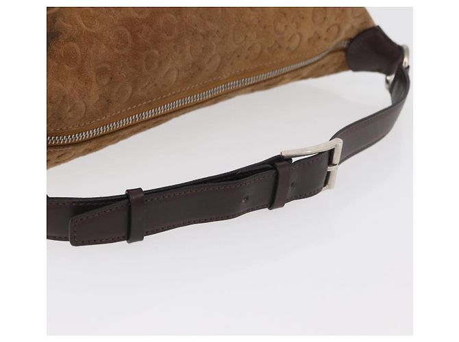 Céline CELINE C Macadam Canvas Handtasche aus Wildleder in Braun mit Silber authentisch 176369 - Ansicht 7