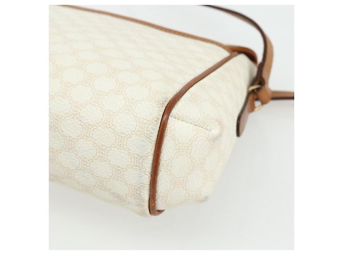 Céline Borsa a Spalla in Tela Macadam CELINE in Pelle PVC Bianco e Oro Auth ep14261 D'oro - vista 15