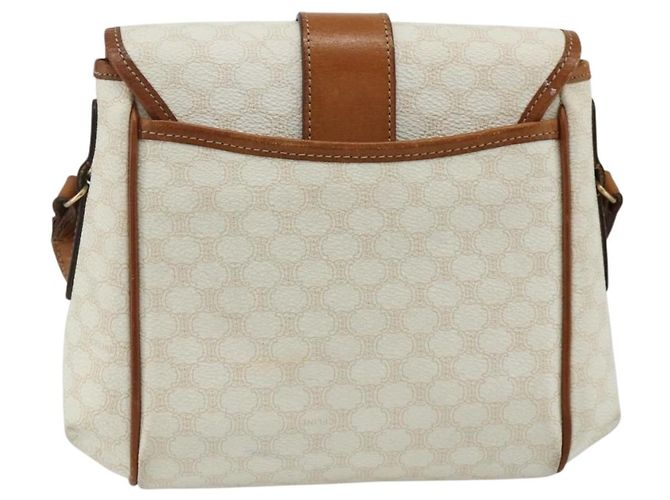 Céline Borsa a Spalla in Tela Macadam CELINE in Pelle PVC Bianco e Oro Auth ep14261 D'oro - vista 2