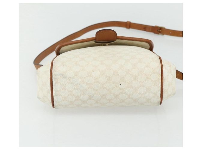 Céline Borsa a Spalla in Tela Macadam CELINE in Pelle PVC Bianco e Oro Auth ep14261 D'oro - vista 5