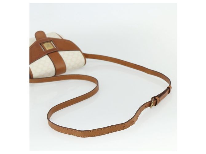 Céline Borsa a Spalla in Tela Macadam CELINE in Pelle PVC Bianco e Oro Auth ep14261 D'oro - vista 7