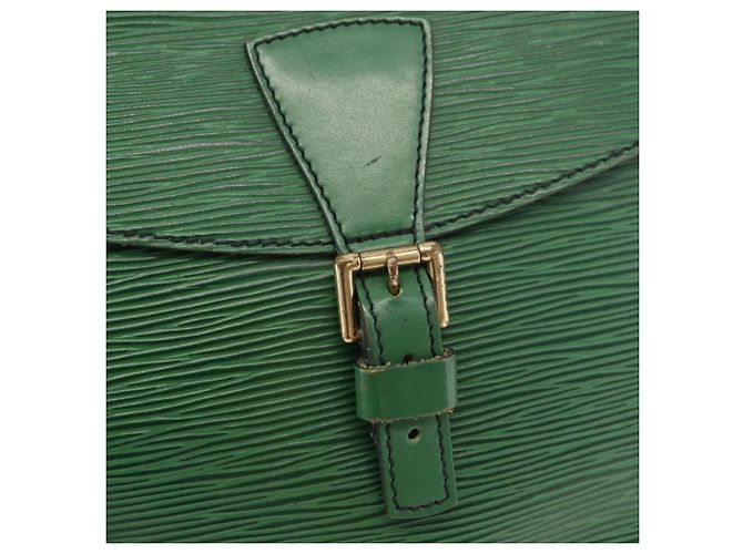 LOUIS VUITTON Bolso de Hombro Epi Jeune Fille MM Verde M52154 LV Auth ep14448 - vista 18