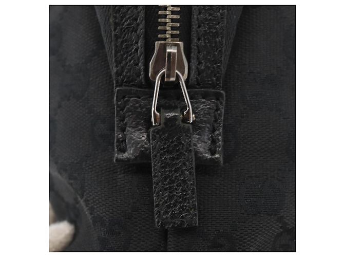 Bolsa de mão GG Canvas Gucci Preto Prata 113009 Auth 176335 - vista 10