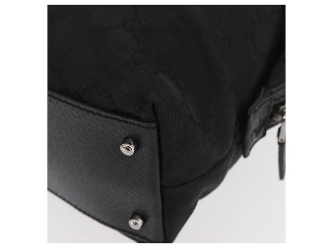 Bolsa de mão GG Canvas Gucci Preto Prata 113009 Auth 176335 - vista 14