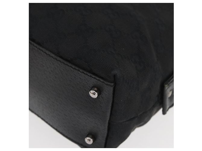 Bolsa de mão GG Canvas Gucci Preto Prata 113009 Auth 176335 - vista 16