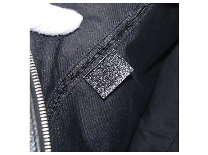 Bolsa de mão GG Canvas Gucci Preto Prata 113009 Auth 176335 - vista 17