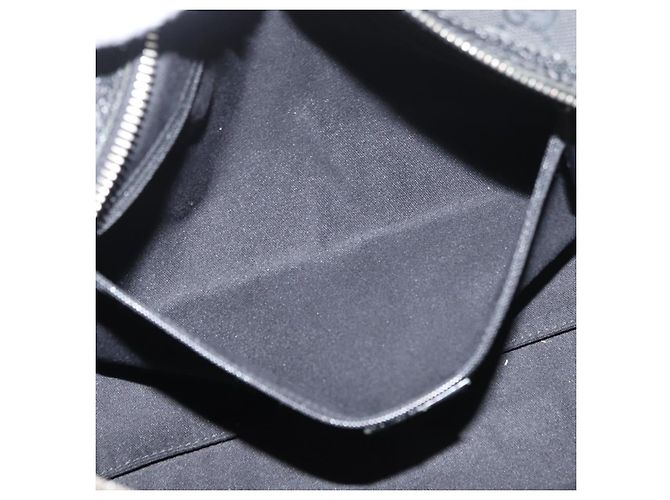 Bolsa de mão GG Canvas Gucci Preto Prata 113009 Auth 176335 - vista 21