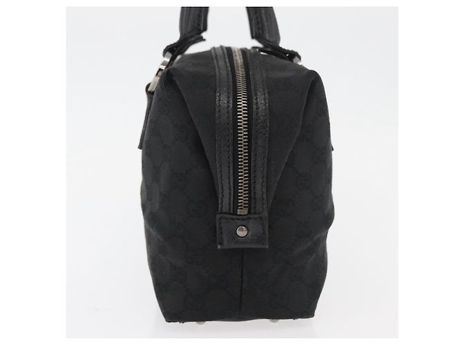 Bolsa de mão GG Canvas Gucci Preto Prata 113009 Auth 176335 - vista 3