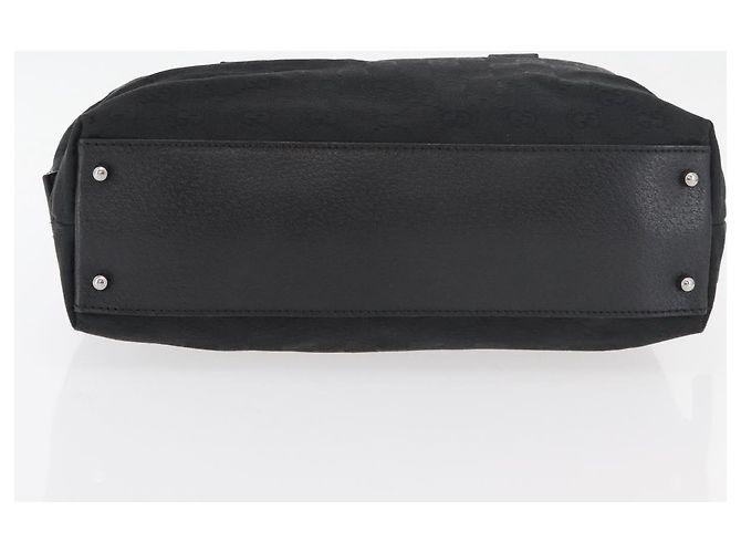 Bolsa de mão GG Canvas Gucci Preto Prata 113009 Auth 176335 - vista 5