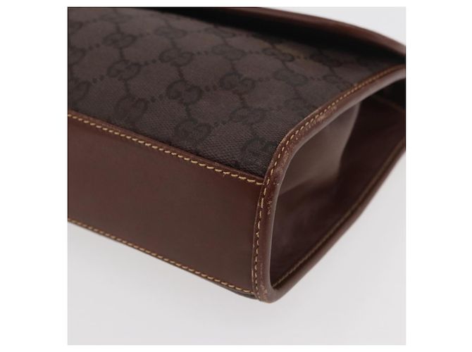 Gucci Borsa a Spalla GG Supreme PVC Marrone Oro 004 49 0195 Auth ep14421 D'oro - vista 14