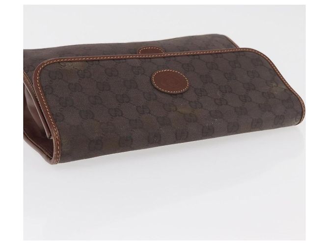 Gucci Borsa a Spalla GG Supreme PVC Marrone Oro 004 49 0195 Auth ep14421 D'oro - vista 5