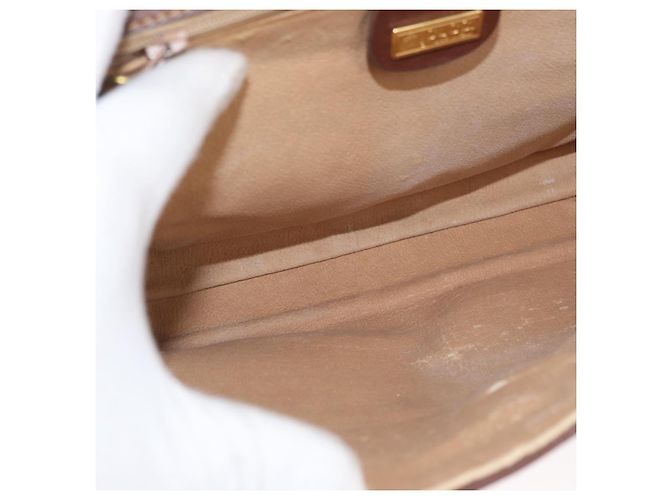 Gucci Borsa a Spalla GG Supreme PVC Marrone Oro 004 49 0195 Auth ep14421 D'oro - vista 9