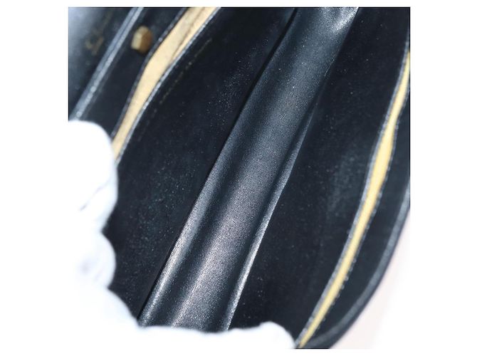 Borsa Christian Dior in pelle di vitello nera e oro Auth 176736 Nero D'oro - vista 11