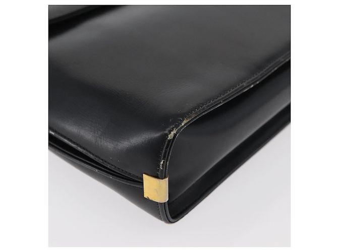Borsa Christian Dior in pelle di vitello nera e oro Auth 176736 Nero D'oro - vista 15