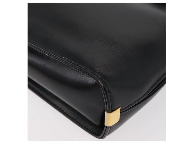 Borsa Christian Dior in pelle di vitello nera e oro Auth 176736 Nero D'oro - vista 16