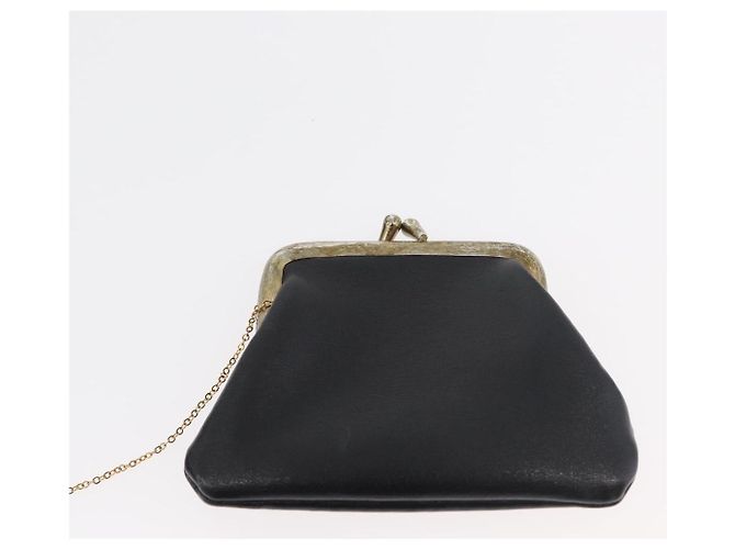 Borsa Christian Dior in pelle di vitello nera e oro Auth 176736 Nero D'oro - vista 22