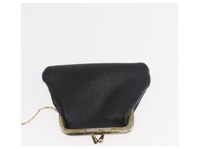 Borsa Christian Dior in pelle di vitello nera e oro Auth 176736 Nero D'oro - vista 23