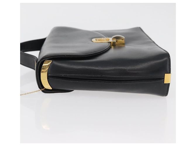 Borsa Christian Dior in pelle di vitello nera e oro Auth 176736 Nero D'oro - vista 4