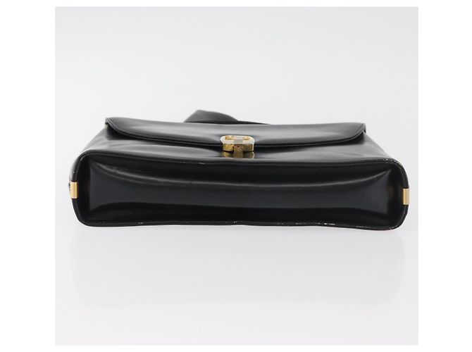 Borsa Christian Dior in pelle di vitello nera e oro Auth 176736 Nero D'oro - vista 5